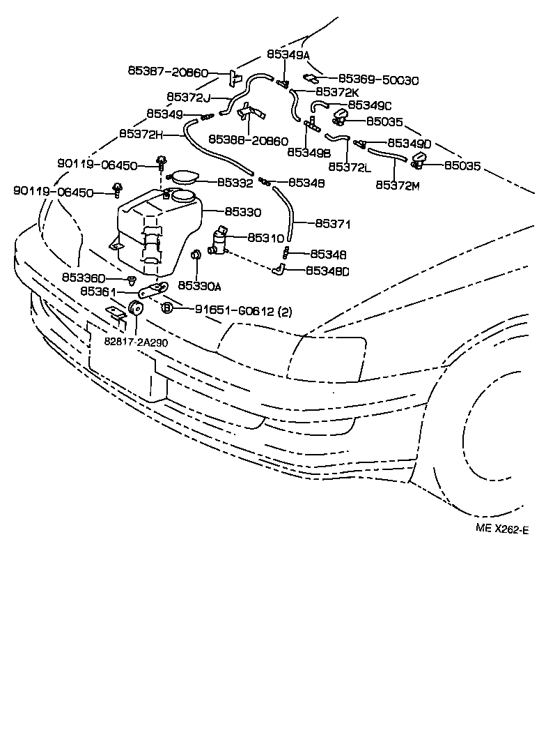 85315-05040 JAR ASSY, WINDSHIELD WASHER product image