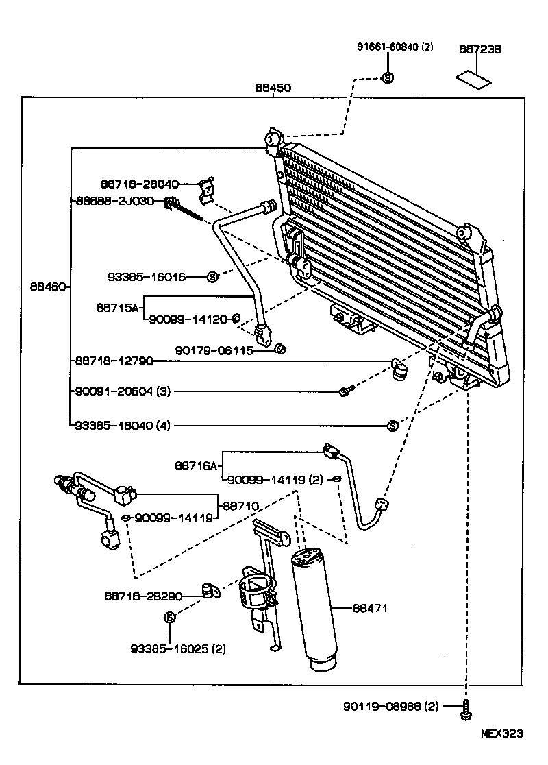 88450-28030 CONDENSER ASSY, W/RECEIVER product image