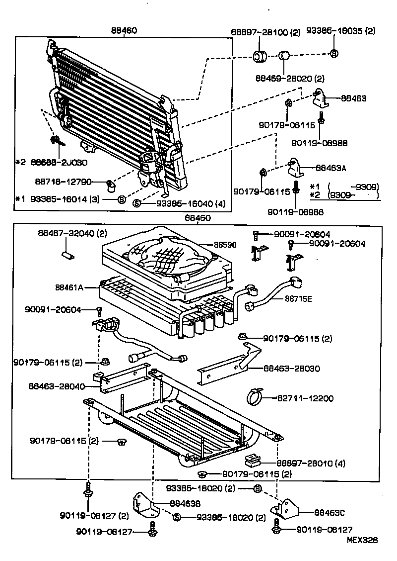 88450-28030 CONDENSER ASSY, W/RECEIVER product image