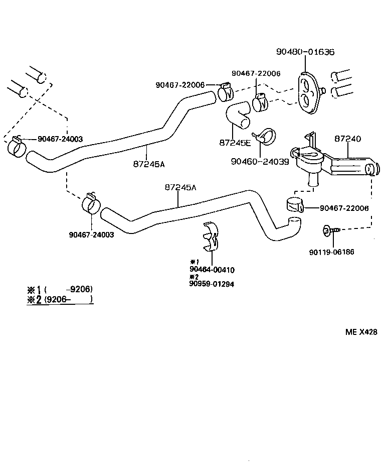87245-2D180 HOSE, HEATER WATER, INLET A product image