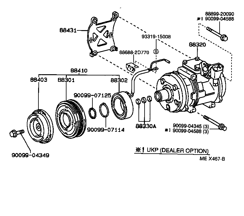 88320-2B110 COMPRESSOR ASSY, COOLER product image