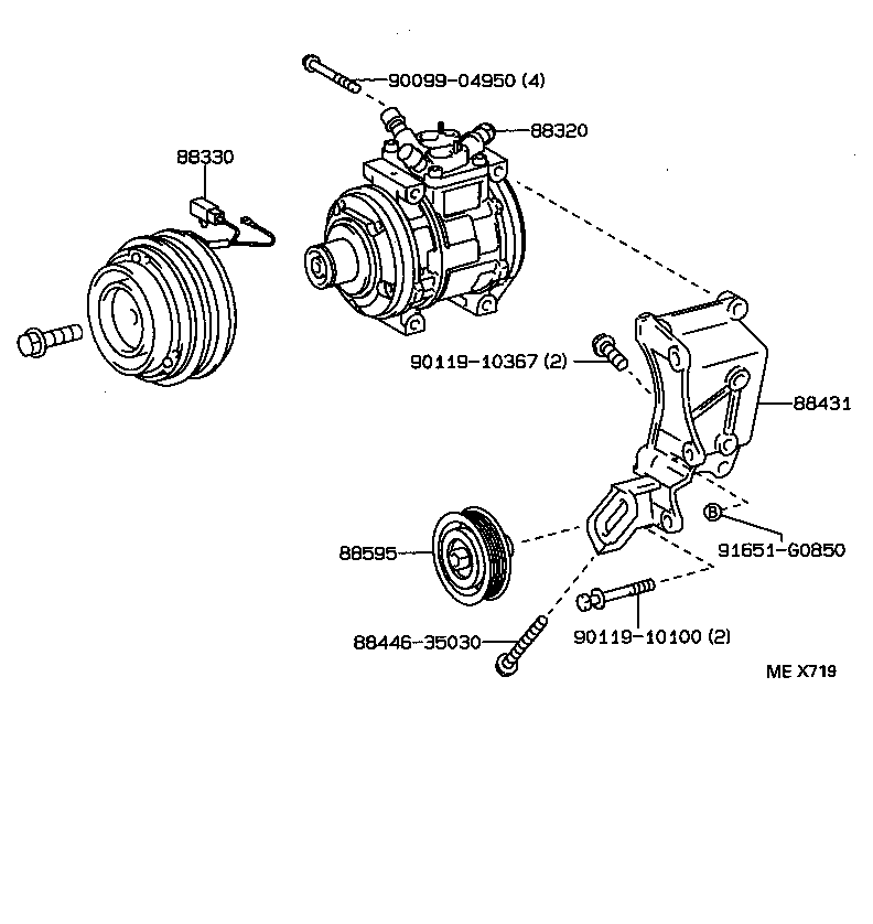 88320-35140 COMPRESSOR ASSY, COOLER product image