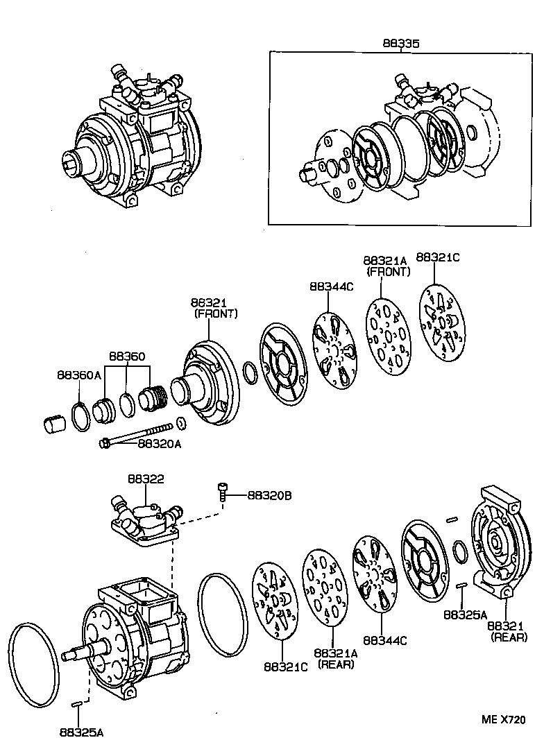 88320-35140 COMPRESSOR ASSY, COOLER product image