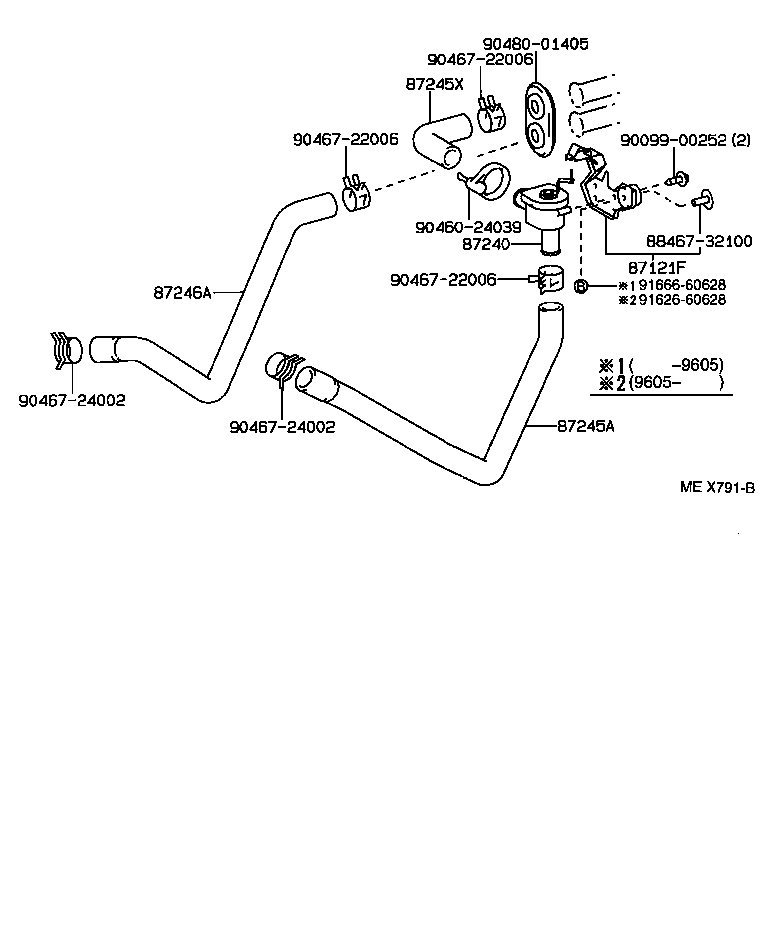 87245-32380 HOSE, HEATER WATER, INLET A product image