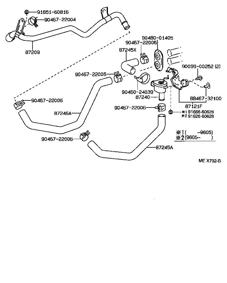 87245-32380 HOSE, HEATER WATER, INLET A product image