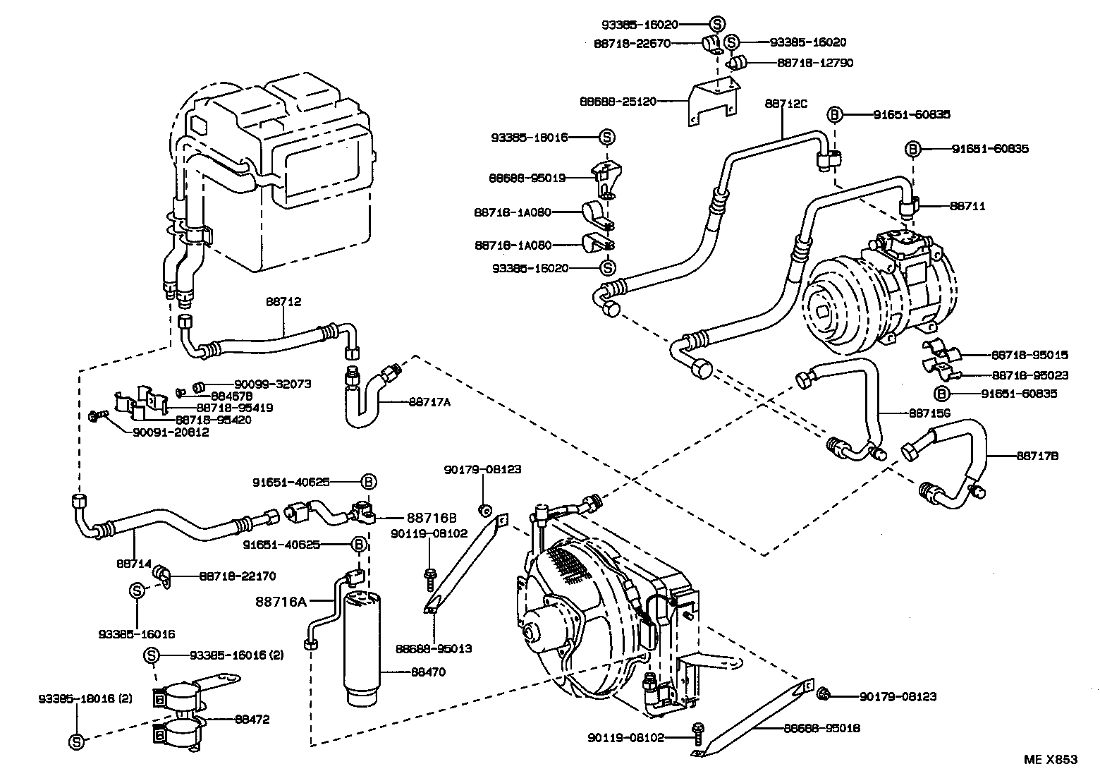 88711-95041 HOSE, COOLER REFRIGERANT DISCHARGE, NO.1 product image