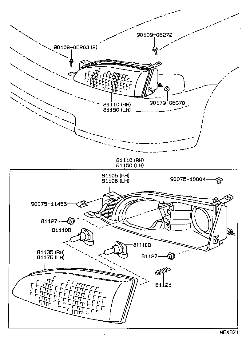 81110-06010 HEADLAMP ASSY, RH product image