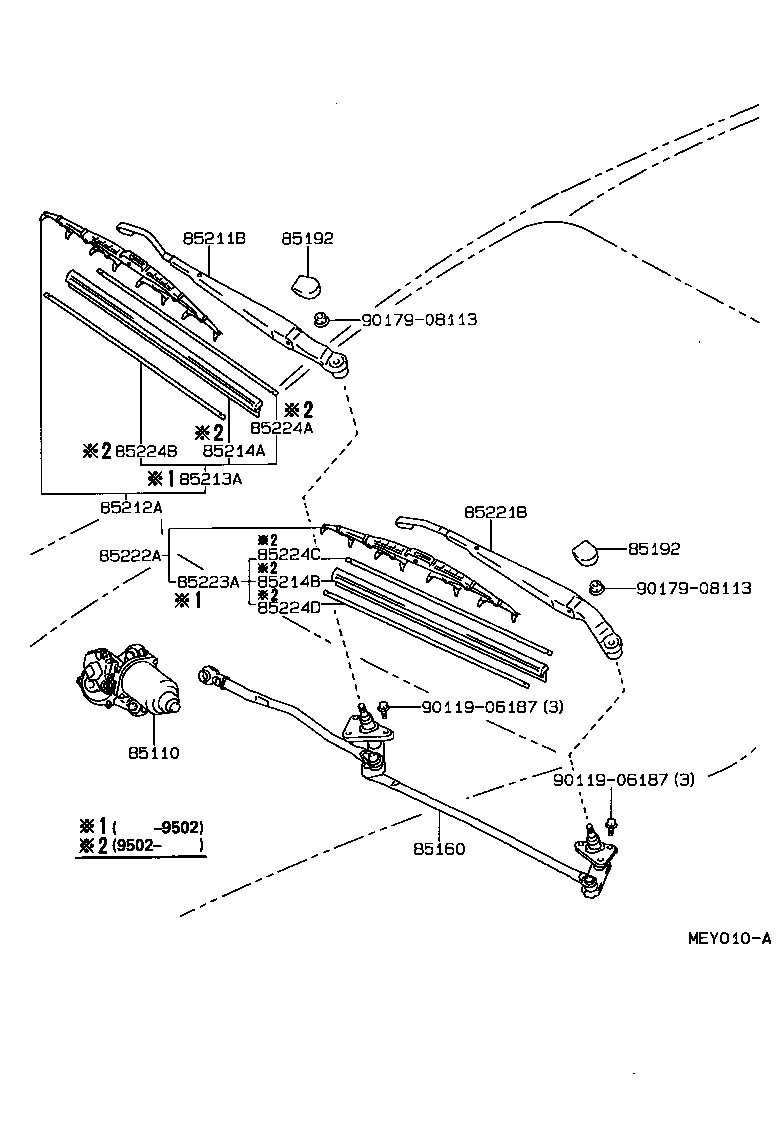 85214-20330 RUBBER, WIPER, RH product image
