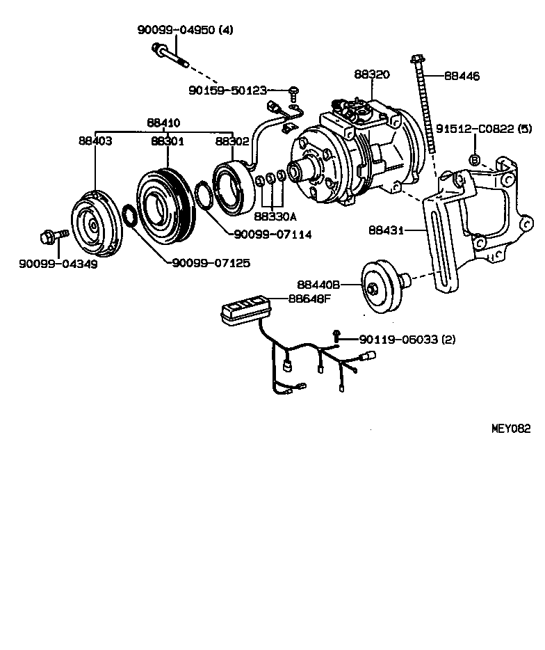 88320-35560 COMPRESSOR ASSY, COOLER product image