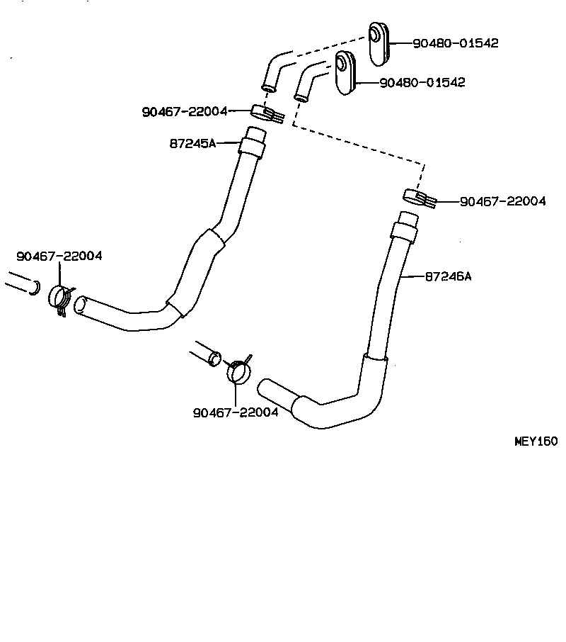 87245-16381 HOSE, HEATER WATER, INLET A product image