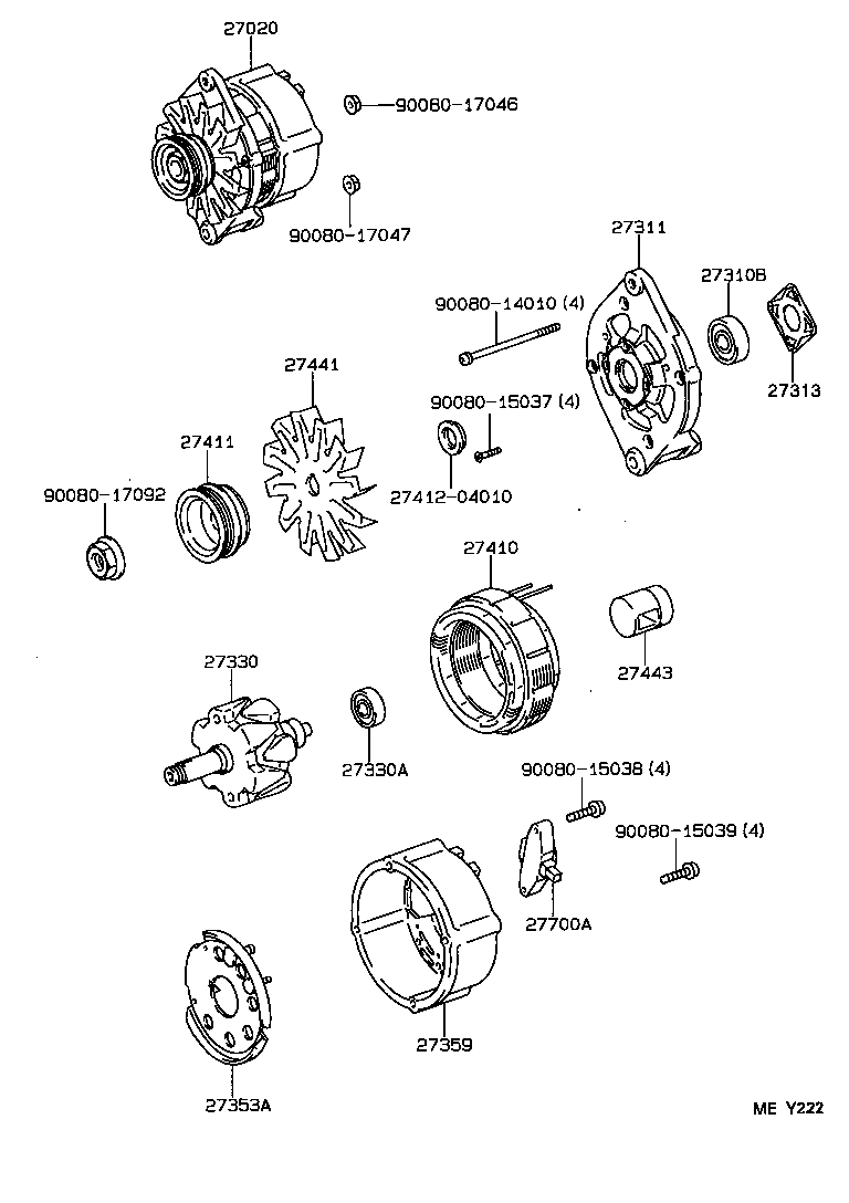 27330-04010 ROTOR ASSY, ALTERNATOR product image
