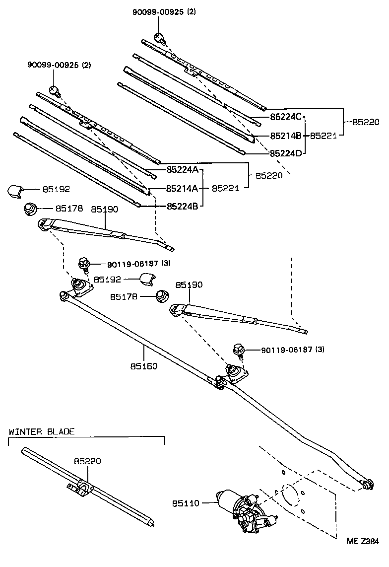85211-35050 ARM ASSY, WINDSHIELD WIPER product image
