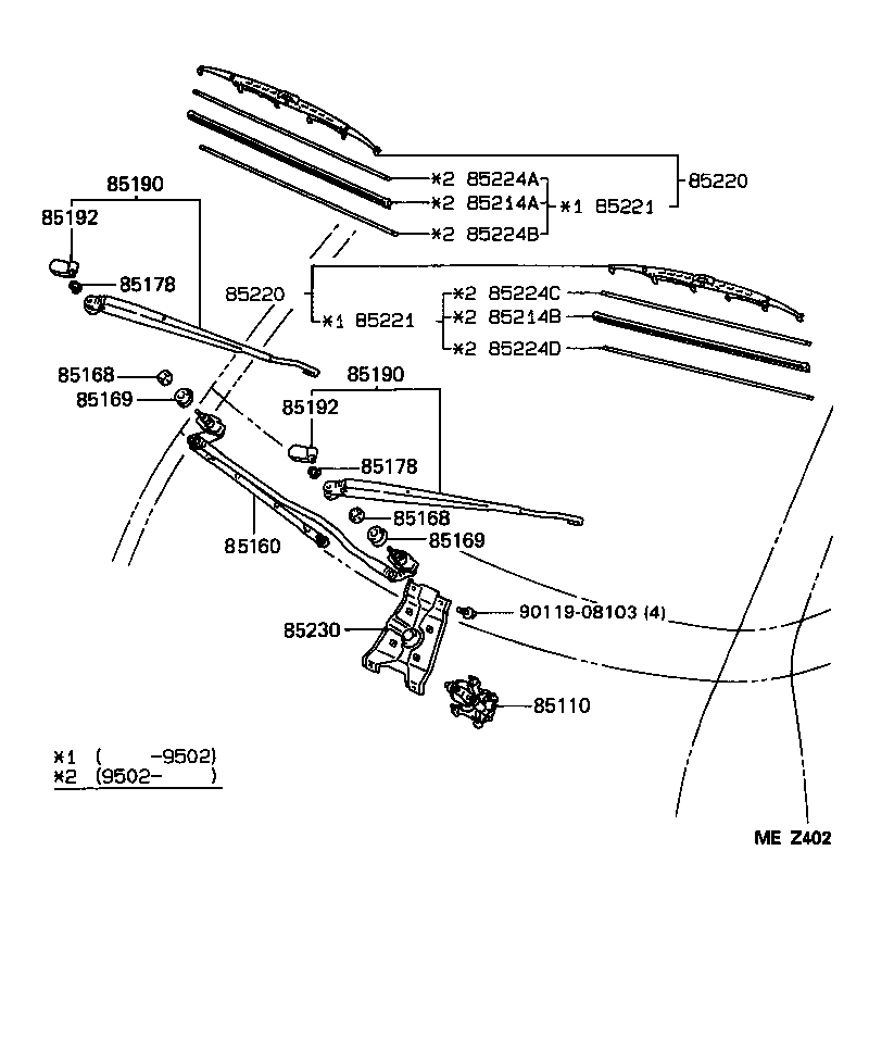 85214-60030 RUBBER, WIPER, RH product image