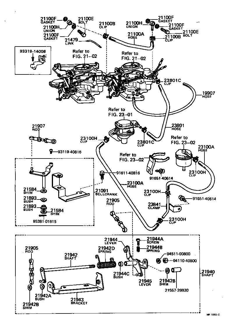 90401-13013 BOLT, CARBURETOR TO CARBURETOR HOSE UNION product image