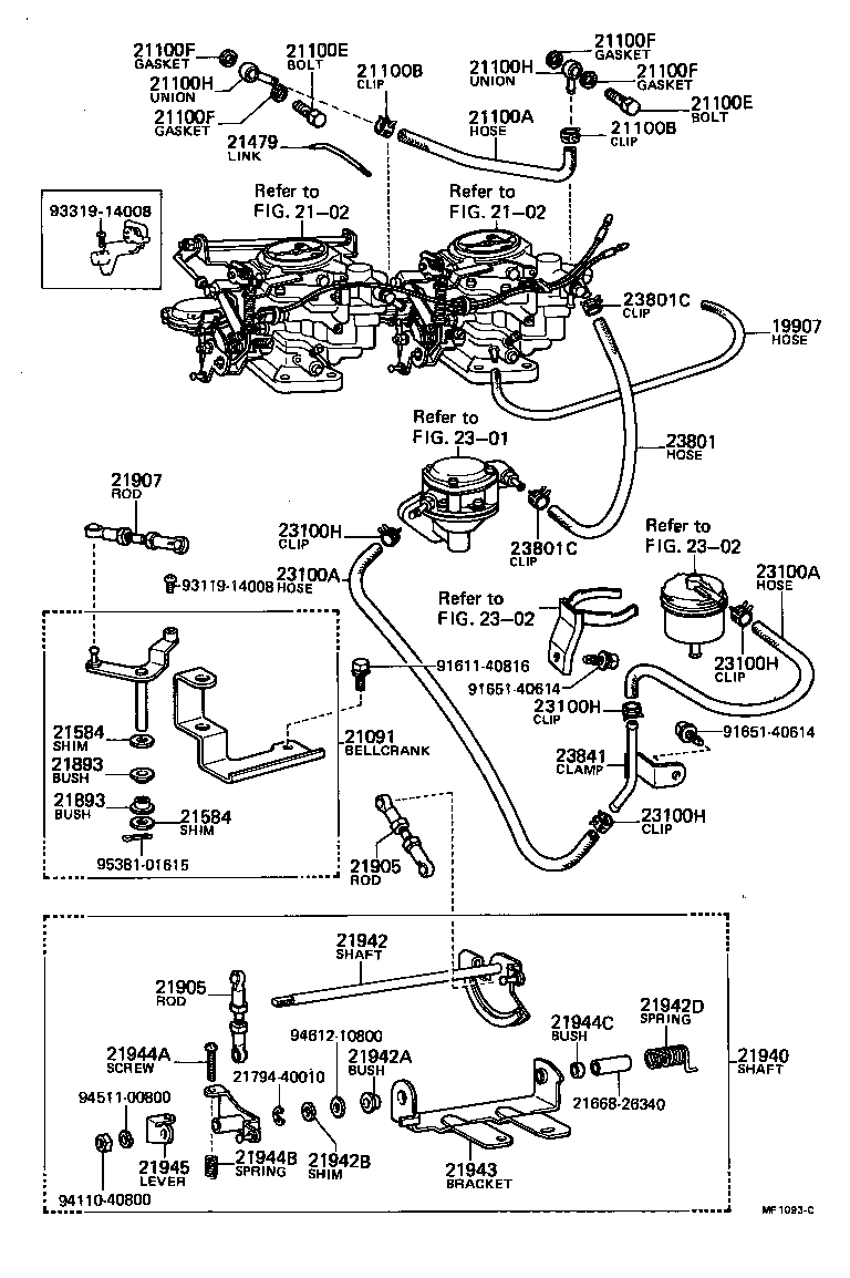 90401-13013 BOLT, CARBURETOR TO CARBURETOR HOSE UNION product image