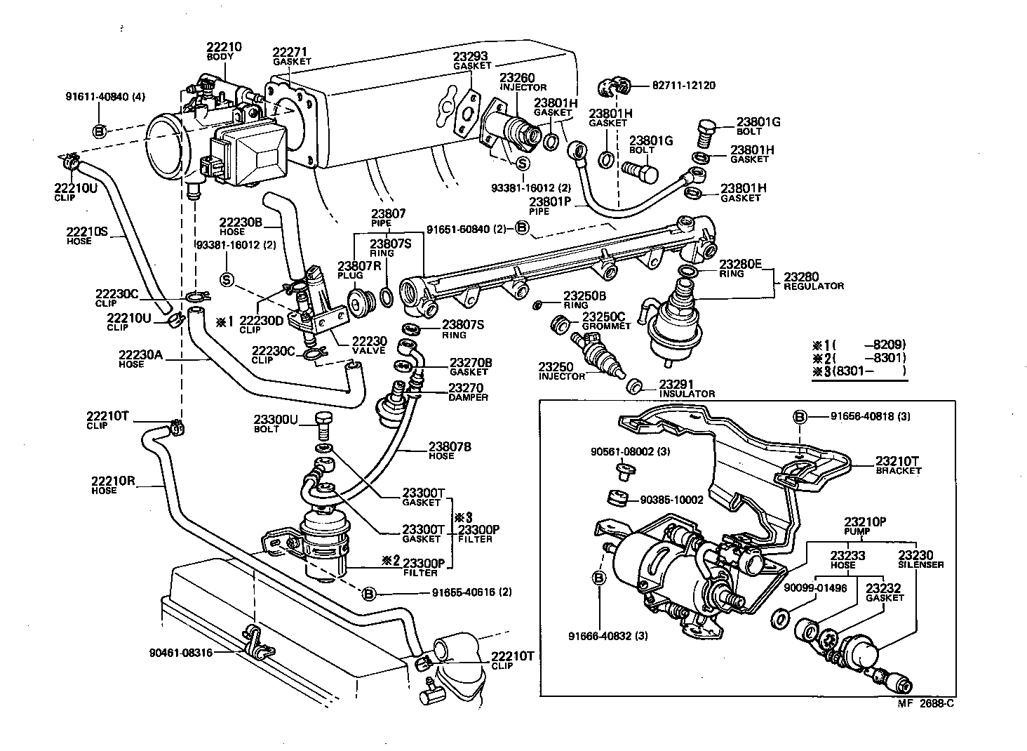 22234-28010 HOSE, AUXILIARY AIR VALVE, NO.2 product image