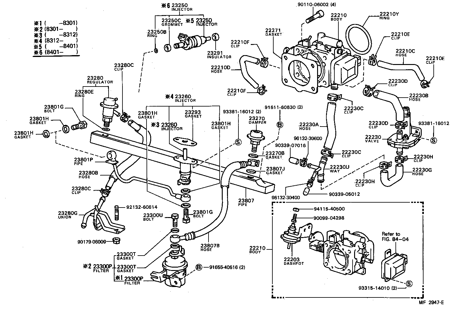 22234-28010 HOSE, AUXILIARY AIR VALVE, NO.2 product image