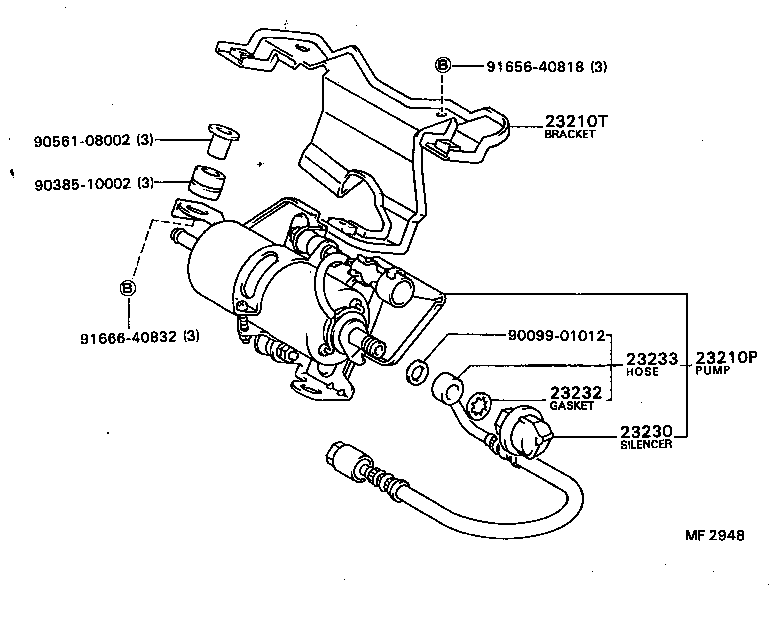 22234-28010 HOSE, AUXILIARY AIR VALVE, NO.2 product image