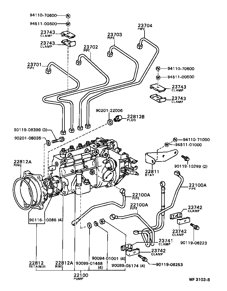 90341-22002 PLUG, W/HEAD STRAIGHT SCREW(FOR INJECTION PUMP RETAINER) product image
