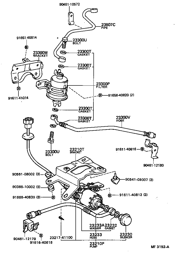16261-43010 HOSE, WATER BY-PASS, NO.3 product image