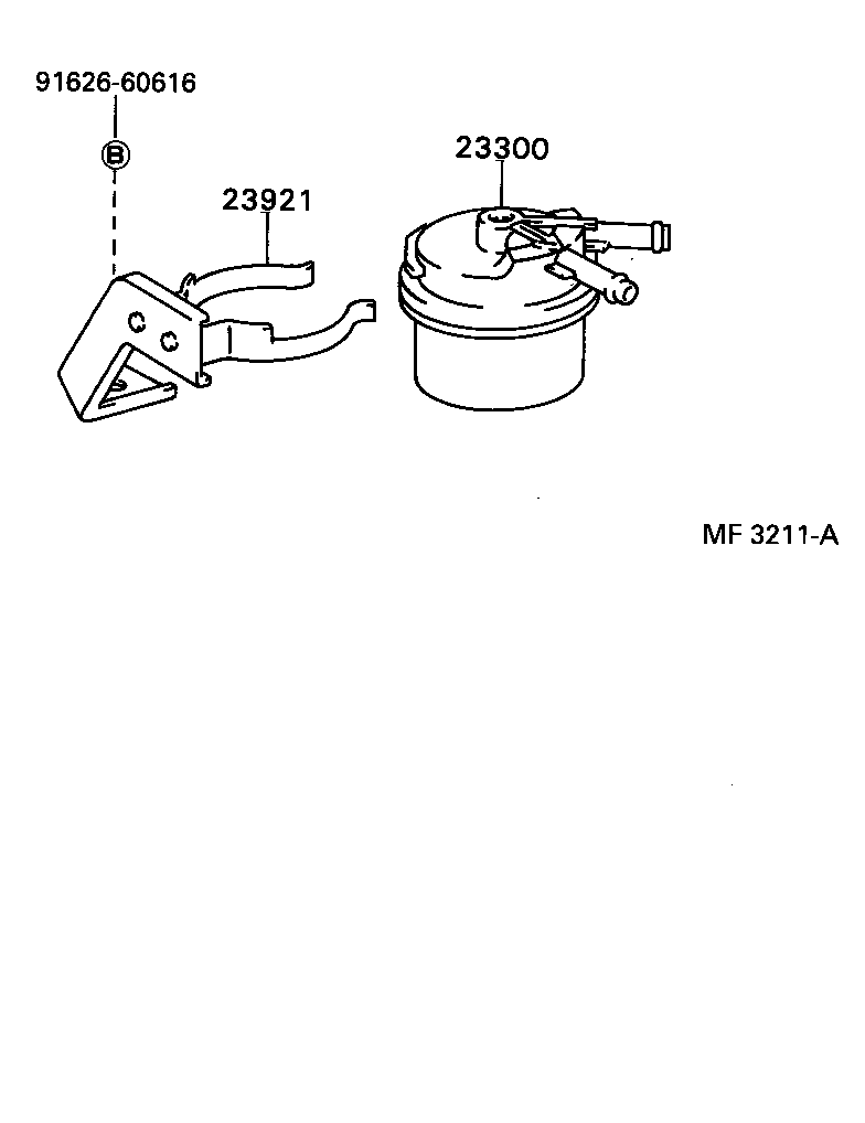 23301-54030 CAP ASSY, FUEL FILTER product image