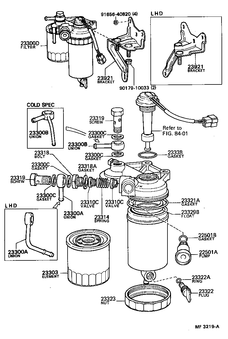 23301-54030 CAP ASSY, FUEL FILTER product image