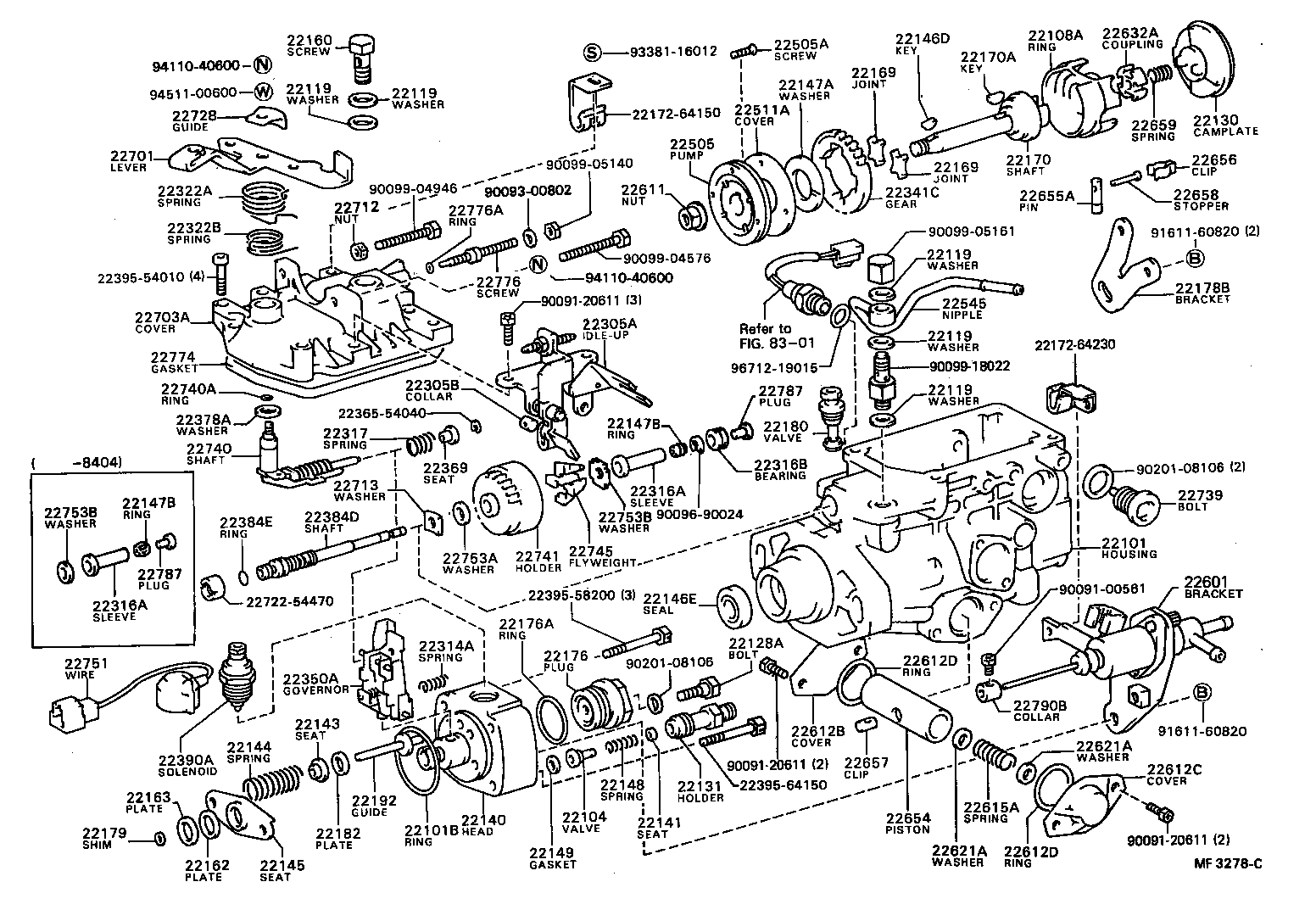 22101-54260 HOUSING SUB-ASSY, INJECTION PUMP product image