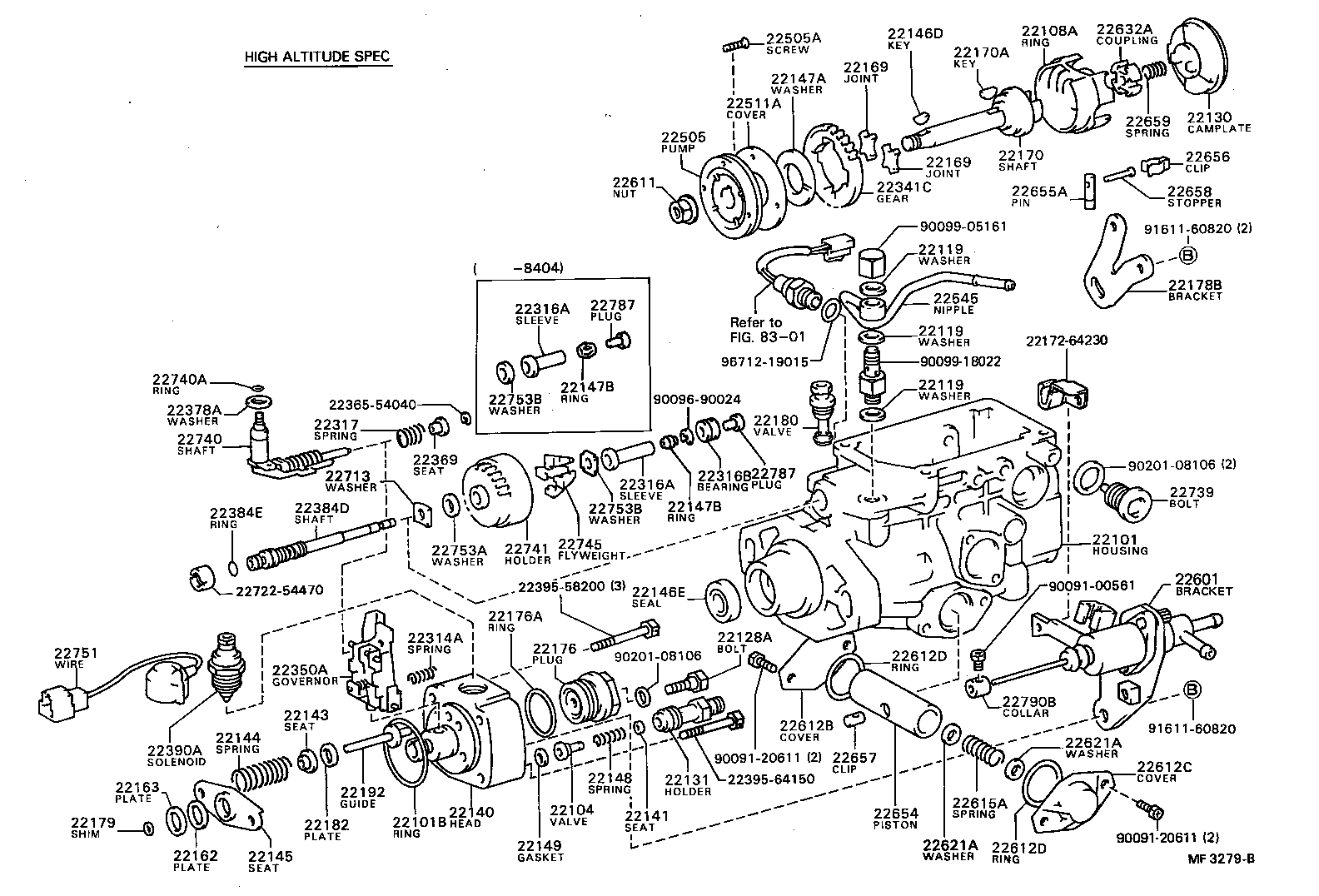 22101-54260 HOUSING SUB-ASSY, INJECTION PUMP product image