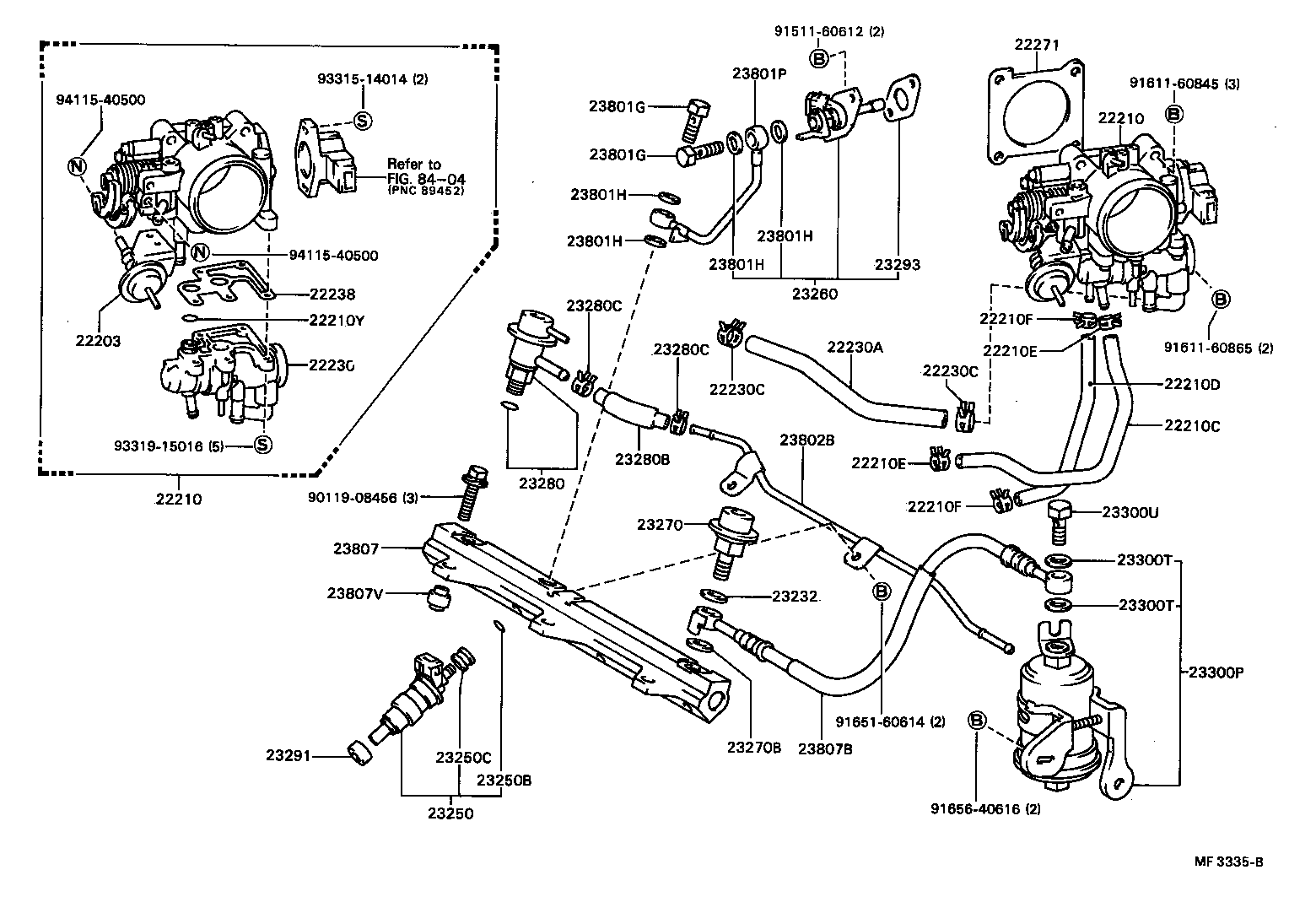 22234-74010 HOSE, AUXILIARY AIR VALVE, NO.2 product image