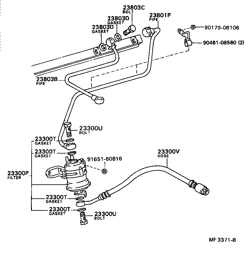 16264-88301 HOSE, WATER BY-PASS, NO.2 product image