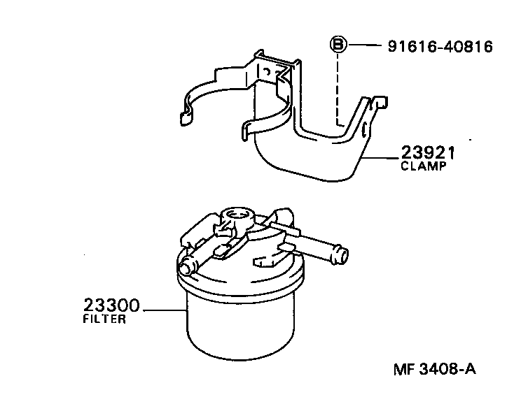 23304-78020 ELEMENT SUB-ASSY, FUEL FILTER product image
