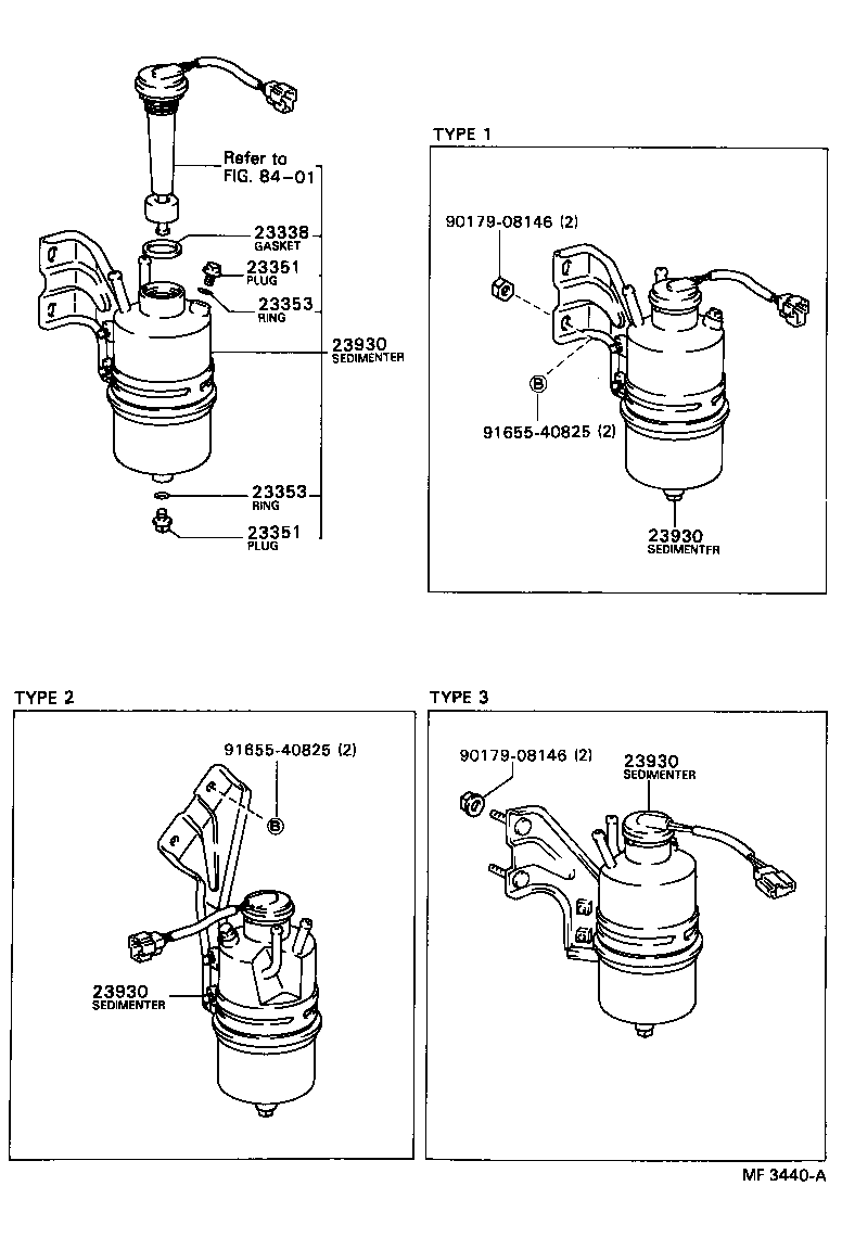 23304-78020 ELEMENT SUB-ASSY, FUEL FILTER product image