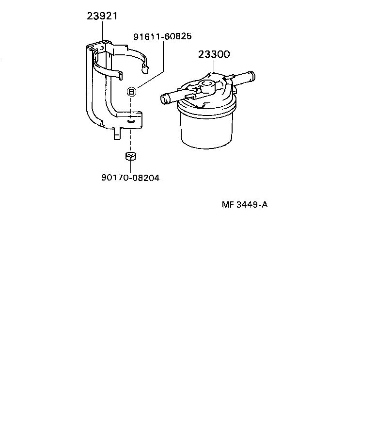 23303-54072 ELEMENT SUB-ASSY, FUEL FILTER product image