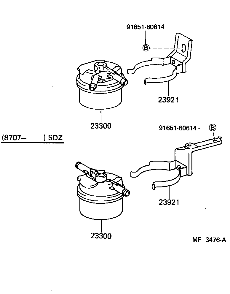 23300-34100 FILTER ASSY, FUEL product image