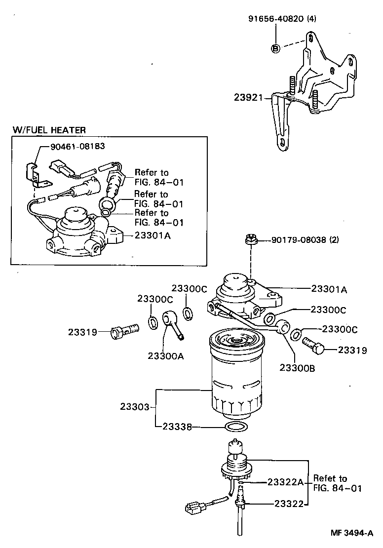 23301-54030 CAP ASSY, FUEL FILTER product image