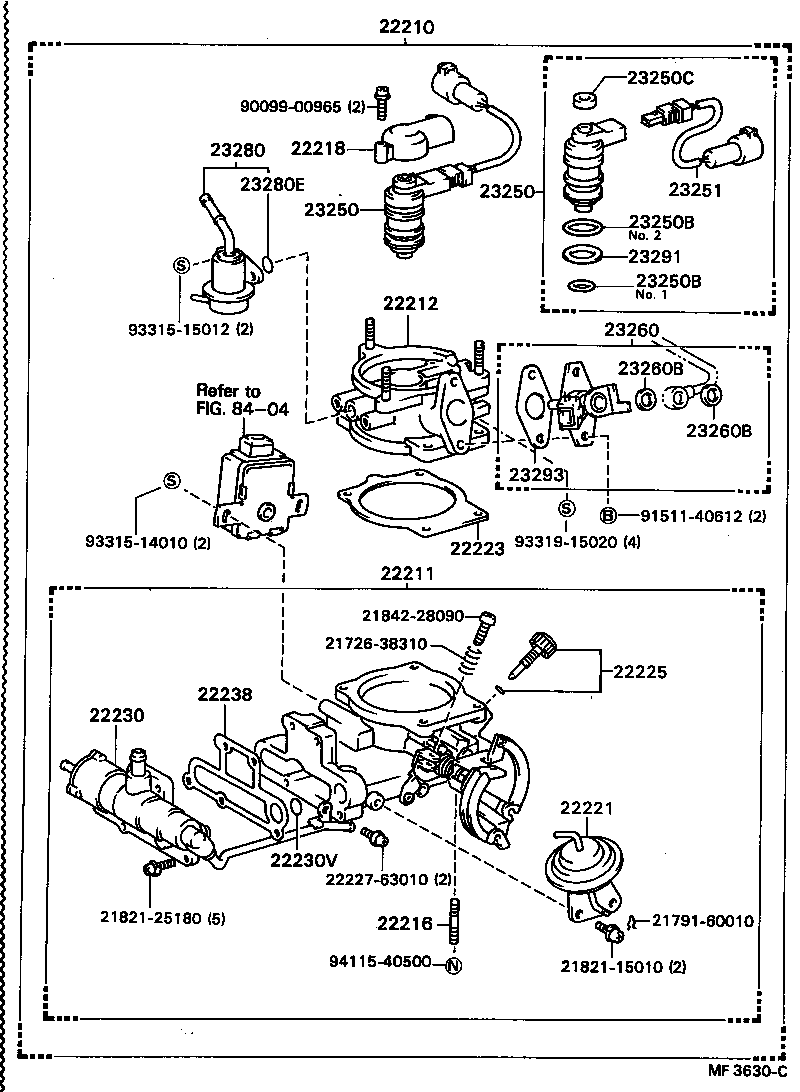 22210-74201 BODY ASSY, THROTTLE product image