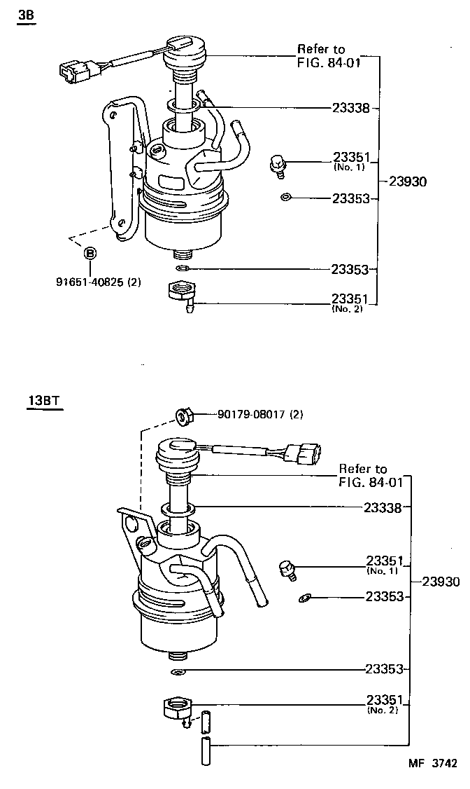23300-64091 FILTER ASSY, FUEL(FOR DIESEL) product image