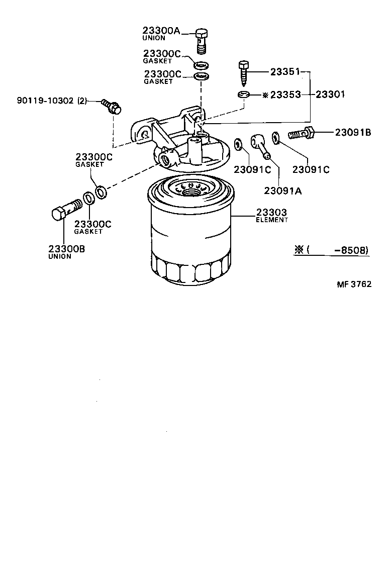 23304-78020 ELEMENT SUB-ASSY, FUEL FILTER product image