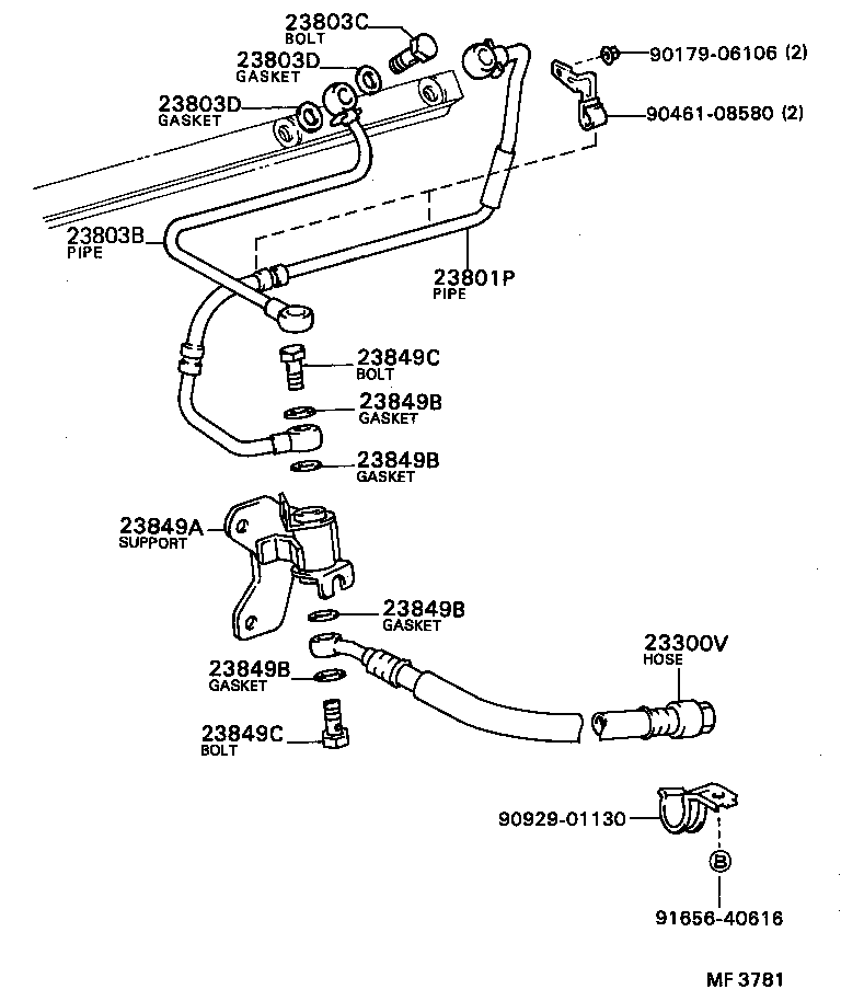16267-88302 HOSE, WATER BY-PASS, NO.1 product image