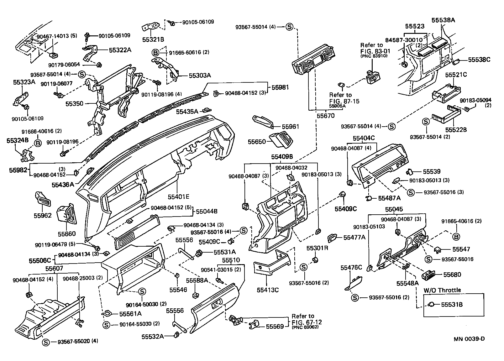 55044-30170 PANEL SUB-ASSY, INSTRUMENT PANEL FINISH, UPPER product image
