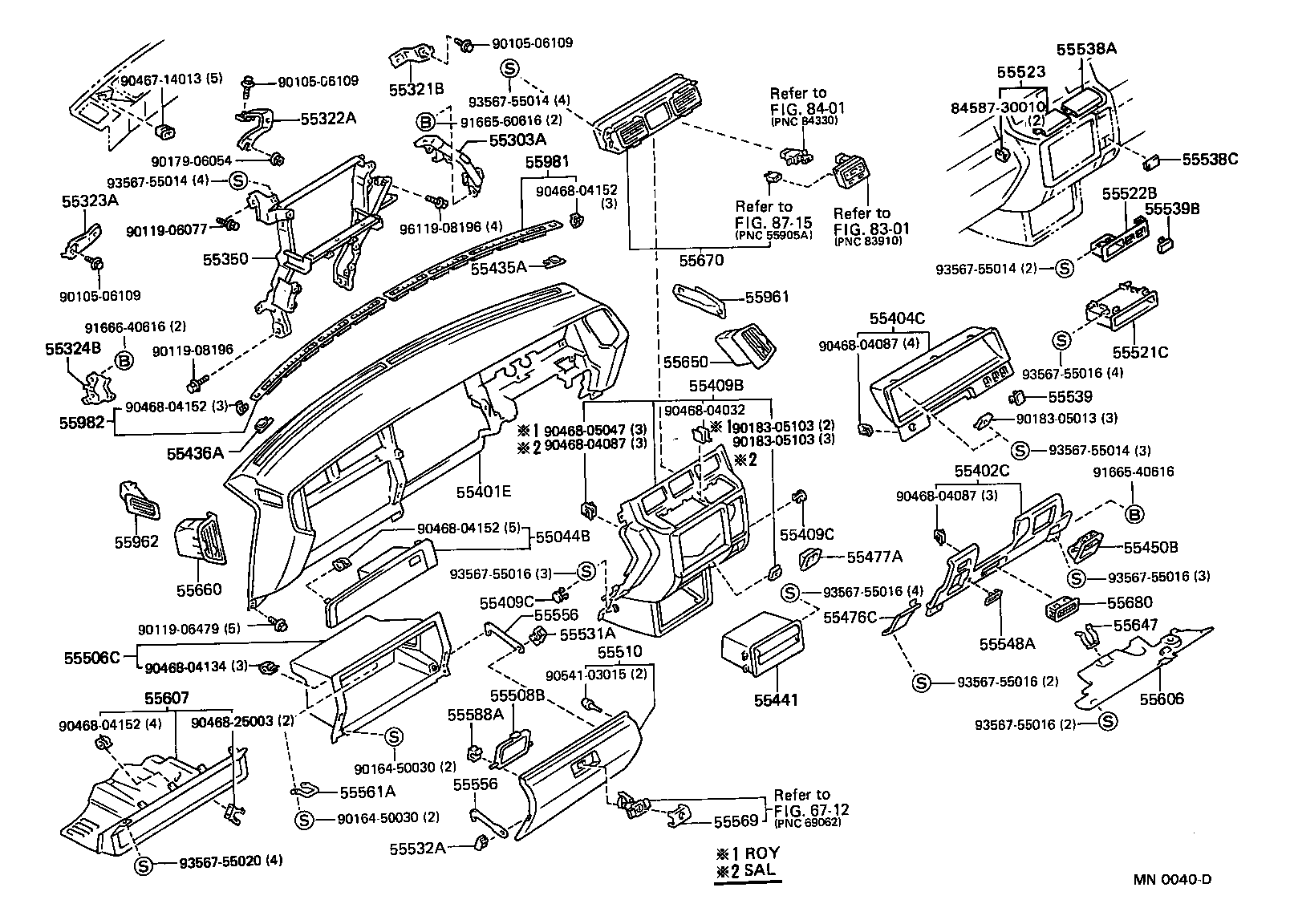 55044-30170 PANEL SUB-ASSY, INSTRUMENT PANEL FINISH, UPPER product image
