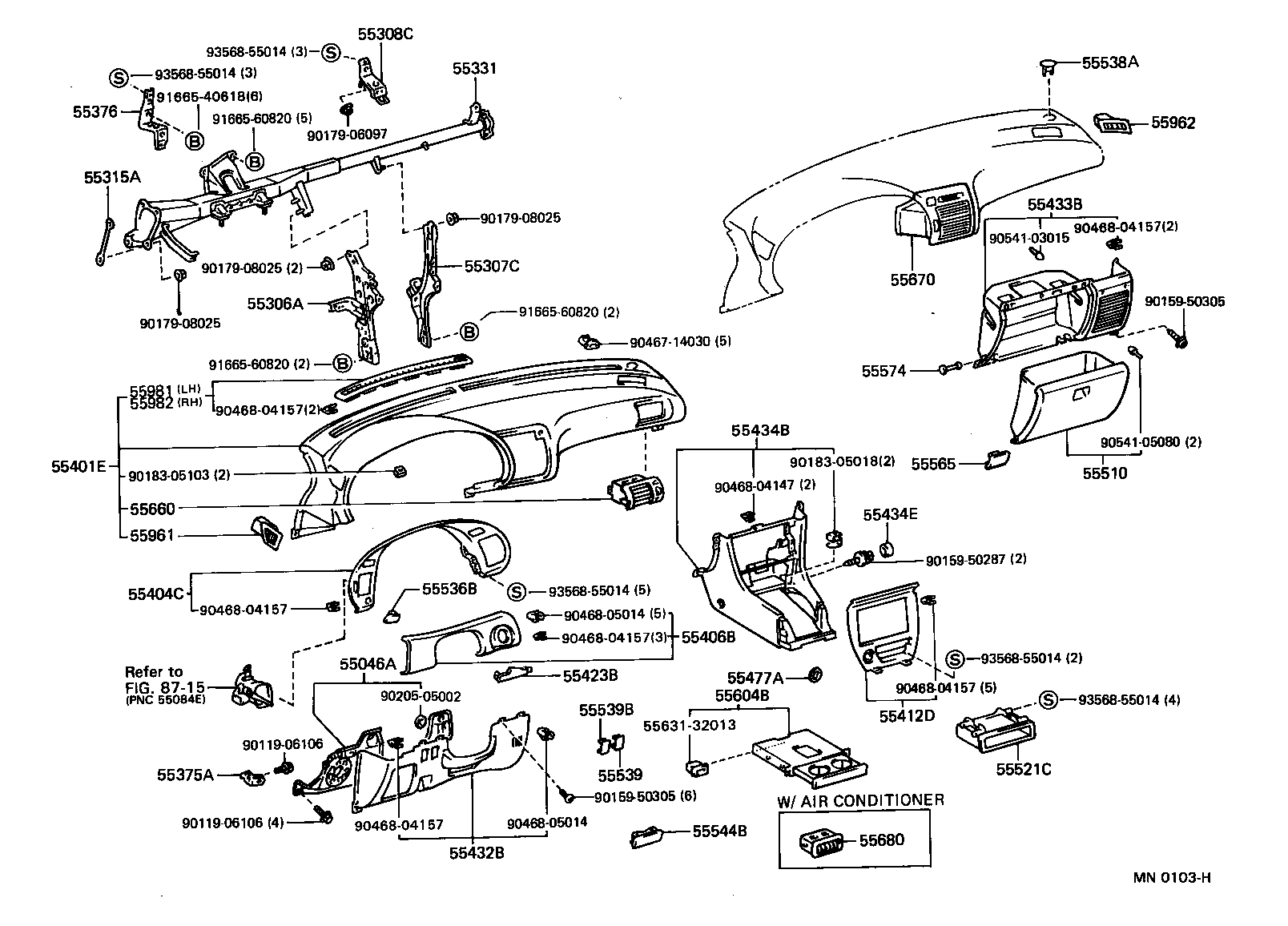 55306-20180 BRACE SUB-ASSY, INSTRUMENT PANEL, NO.1 product image