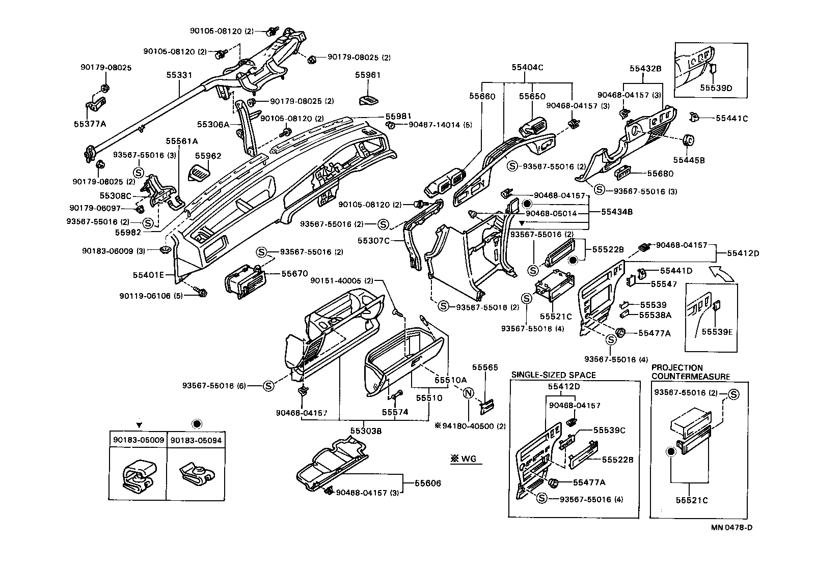 55306-20140 BRACE SUB-ASSY, INSTRUMENT PANEL, NO.1 product image