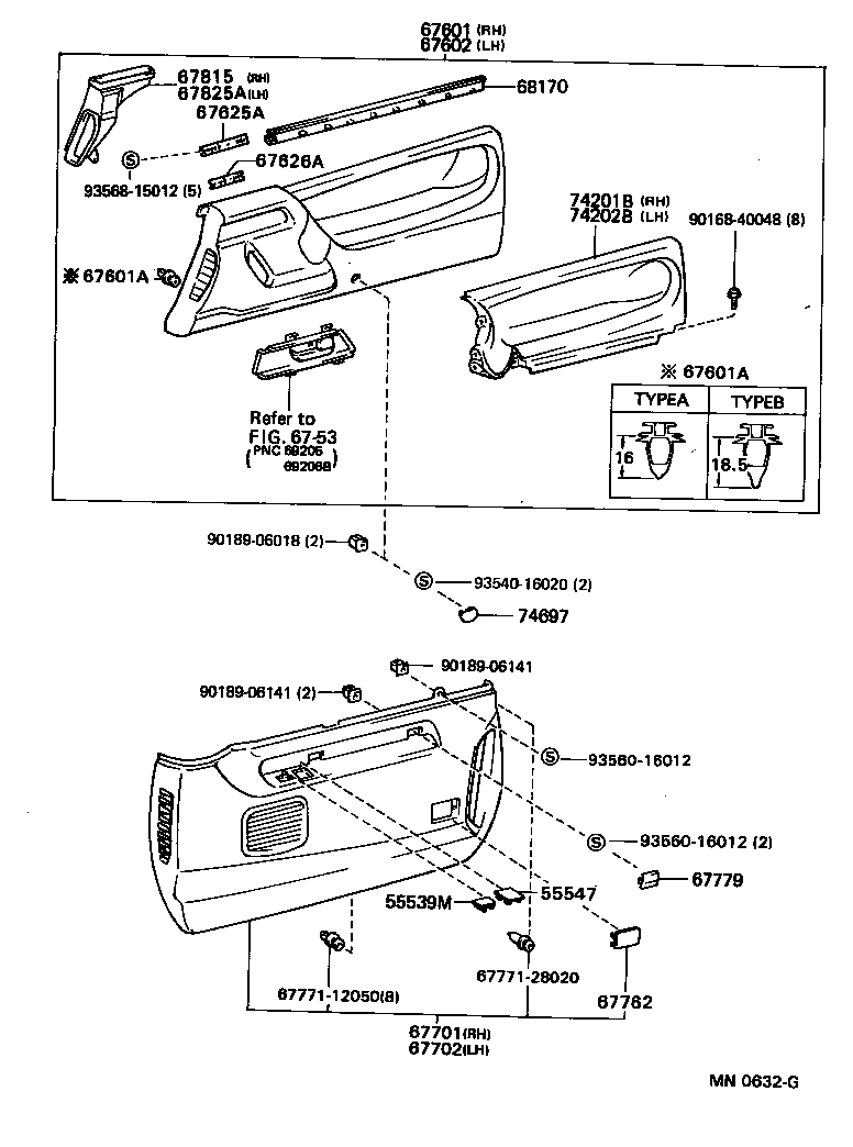 67001-28050 PANEL SUB-ASSY, FRONT DOOR, RH product image