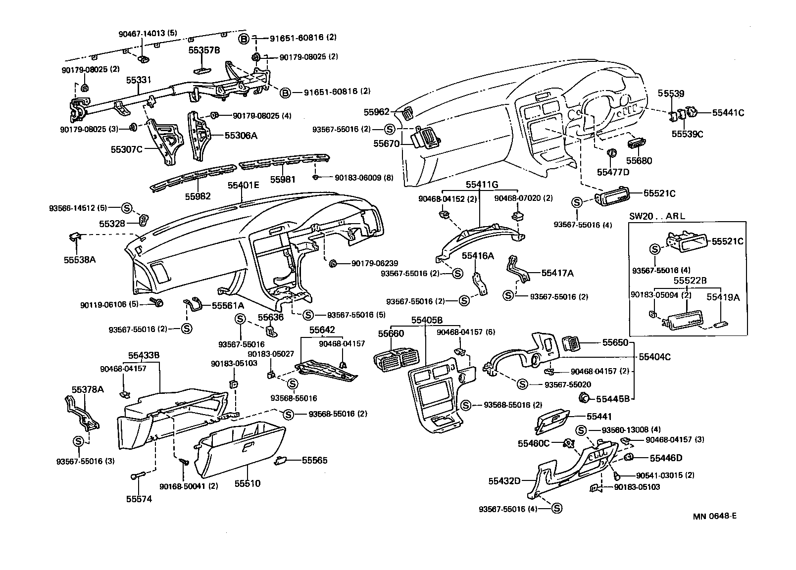 55405-17070 PANEL SUB-ASSY, INSTRUMENT CLUSTER FINISH, CENTER product image