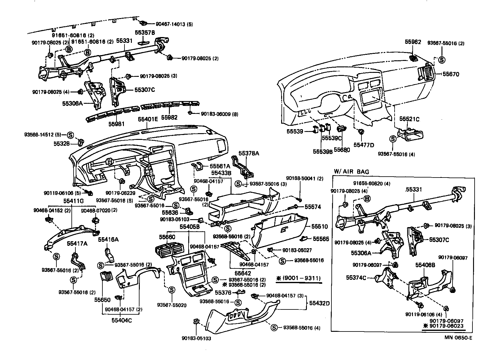 55405-17050 PANEL SUB-ASSY, INSTRUMENT CLUSTER FINISH, CENTER product image
