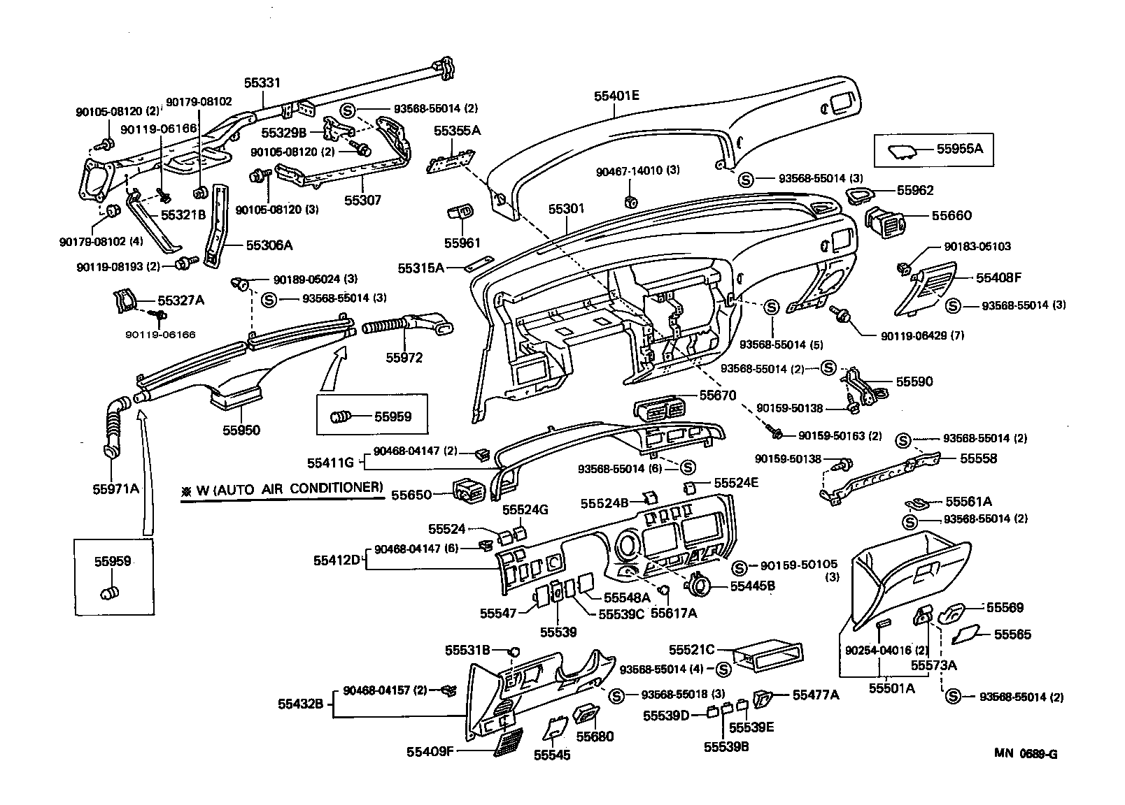 55307-60010 REINFORCEMENT SUB-ASSY, INSTRUMENT PANEL, LOWER product image
