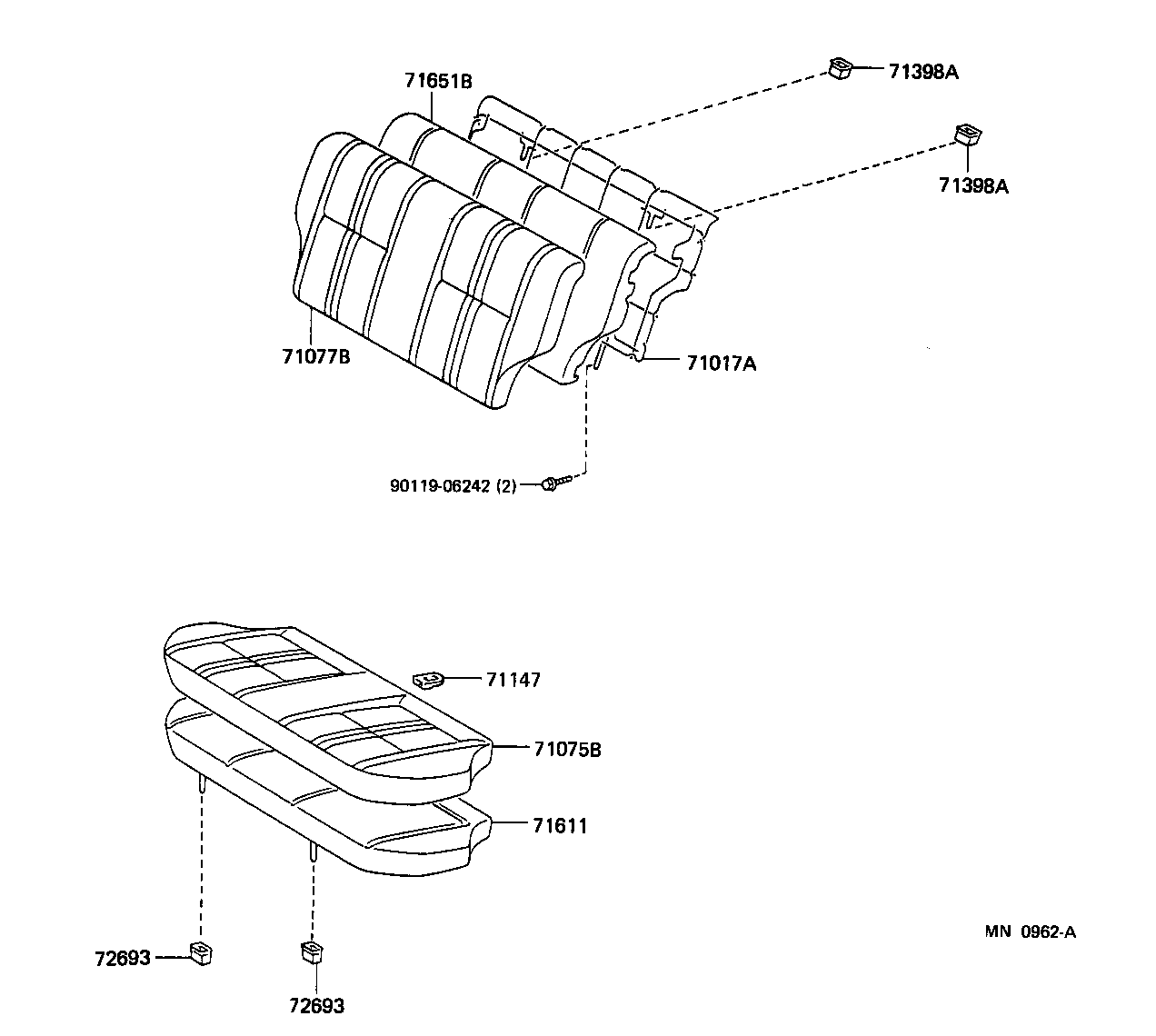 90467-07049-01 CLIP (FOR REAR SEAT BACK) product image