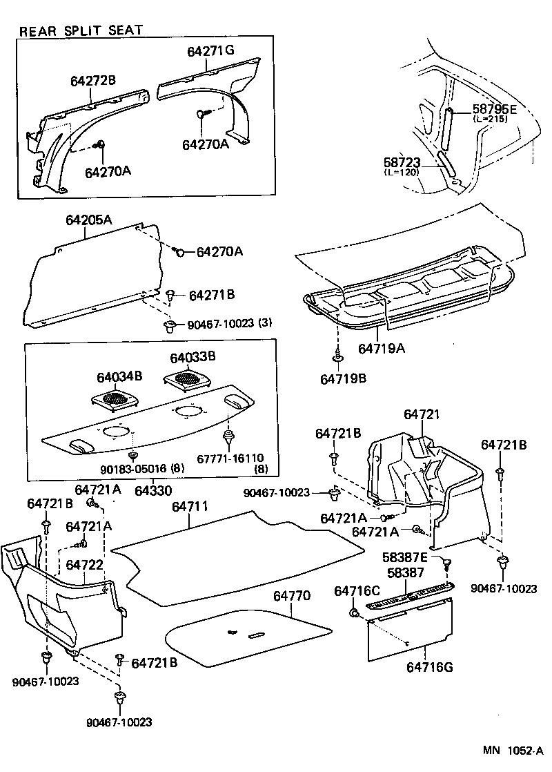 90467-05098-22 CLIP(FOR REAR FLOOR FINISH PLATE) product image