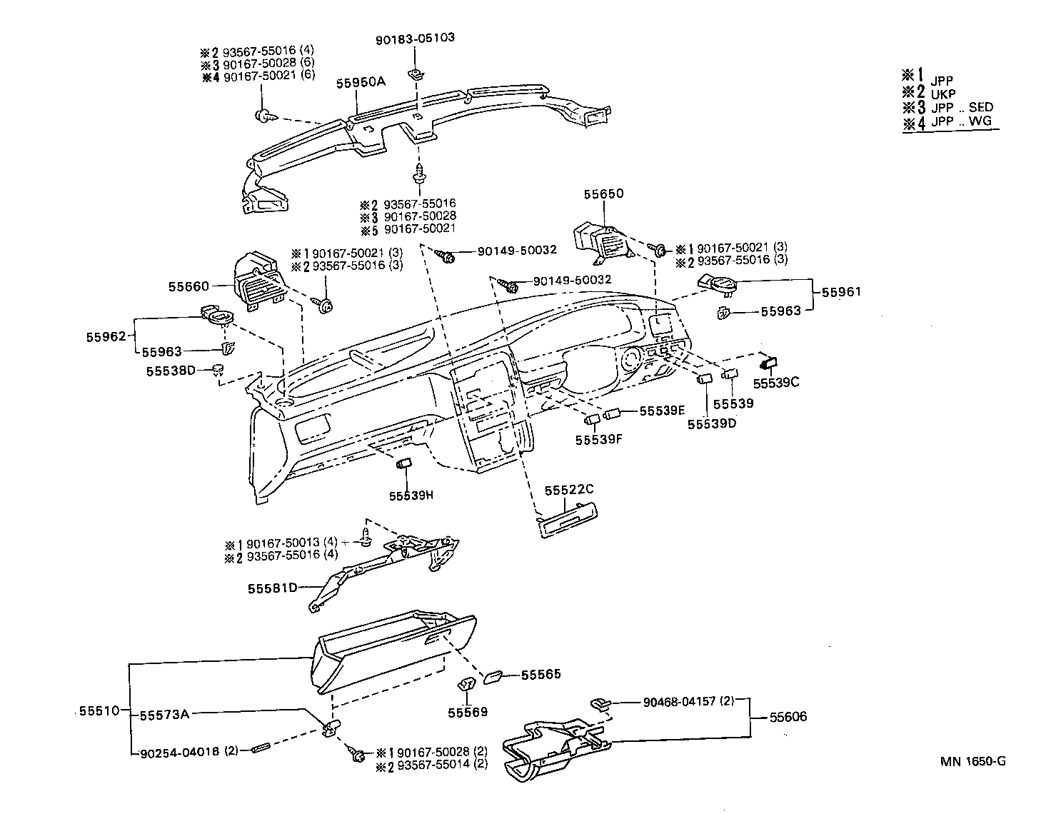 55405-05030 PANEL SUB-ASSY, INSTRUMENT CLUSTER FINISH, CENTER product image